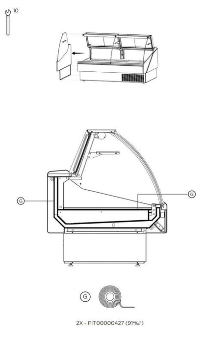 Hydra-Kool KFM-SC-120-S KFM-SC Seafood Case - Top Restaurant Supplies