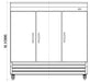 IKON IB54FG Double Glass Door Bottom Mount Freezer, 53.9" Wide, 43.9 Cu. Ft. - Top Restaurant Supplies
