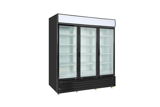Kool-It KGM-75 Three Glass Door Cooler, 78.2" Wide, 73 Cu. Ft. - Top Restaurant Supplies