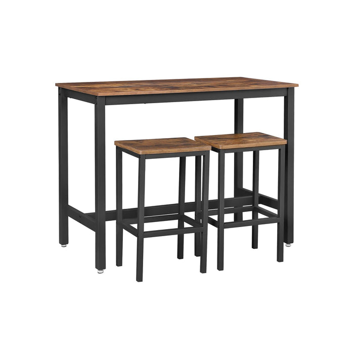 Two Bar Rest VASAGLE Bar Table with 2 Bar Stools