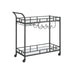 VASAGLE Wine Cart with 2 Mirrored Shelves - Top Restaurant Supplies