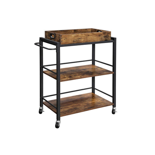 VASAGLE Serving Cart with Removable Tray - Top Restaurant Supplies