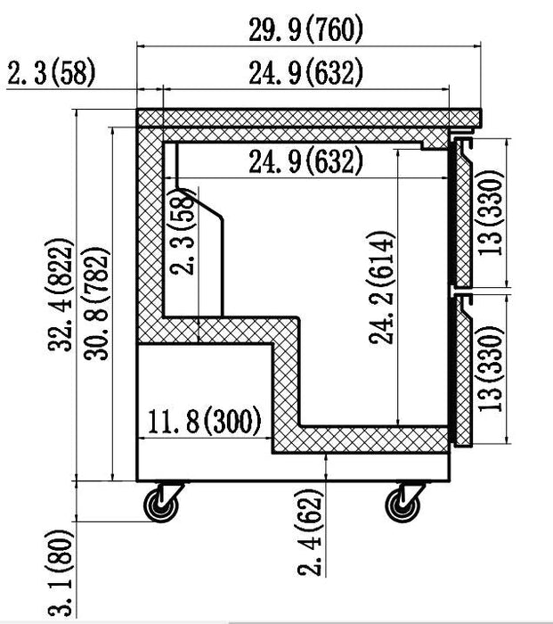 IKON IUC72F Undercounter Freezer, 71.7" Wide, 15.6 Cu. Ft. - Top Restaurant Supplies