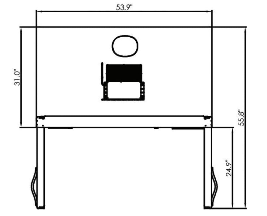 Kool-It KTSR-2 Double Door Refrigerator Top Mount, 53.9" Wide, 43 Cu. Ft. - Top Restaurant Supplies