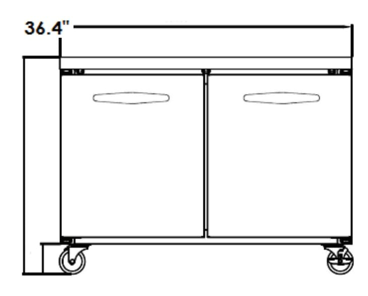 Kool-It KUCF-36-2 36??Undercounter Freezer, 9.5 Cu. Ft. - Top Restaurant Supplies