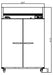 Kool-It KTSR-2 Double Door Refrigerator Top Mount, 53.9" Wide, 43 Cu. Ft. - Top Restaurant Supplies