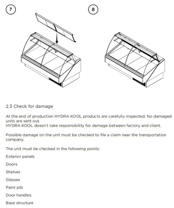 Hydra Kool KPM-CG-80-S Deli Products and Packaged Meat Curved Glass Deli Case - Top Restaurant Supplies