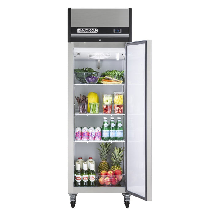 MXCR-19FDHC Maxx Cold Single Door, Solid Door Reach-In Refrigerator, Top Mount, 19 Cu ft - Top Restaurant Supplies