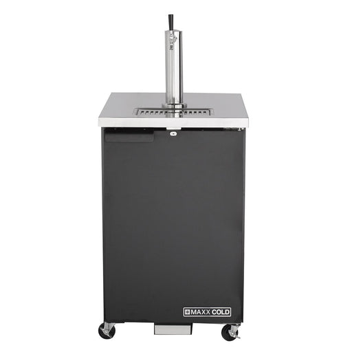 MXBD24-1B Maxx Cold One Keg, One Tower Beer Dispenser, Black, 24” Wide - Top Restaurant Supplies