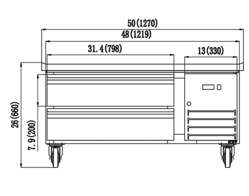 IKON ICBR-50 Chef Base, 50" Wide, 6.5 Cu. Ft. - Top Restaurant Supplies