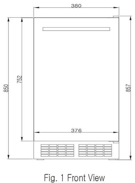 Kool-It KRU-70-AB Residential Undercounter Ice Maker, 69 Lbs. Per Day, Undercounter, Bell Shaped Ice - Top Restaurant Supplies