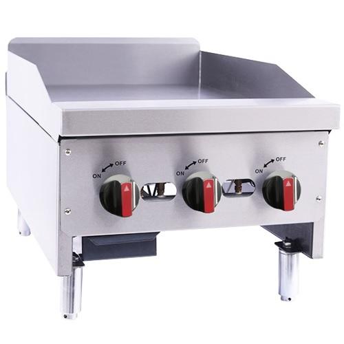 BakeMax America BACG18-1 18 Inch Manual Gas Griddle - Top Restaurant Supplies
