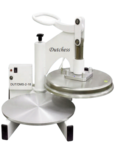 Dutchess DUT/DMS-18 Top Heated 18" Round Platen, Swing Away Design (White powder coat finish) 220V - Top Restaurant Supplies