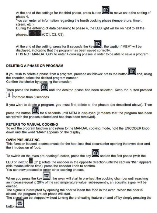 Axis AX-CL10M Full Size Combi Oven Manual Controls - Reversing Fans - 10 Shelves - Top Restaurant Supplies