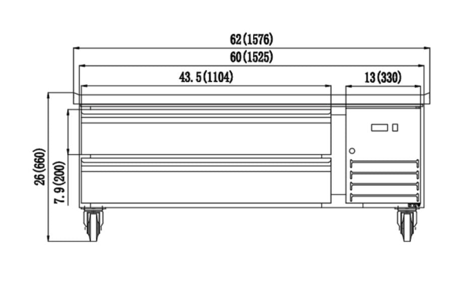 IKON ICBR-62 Chef Base, 62" Wide, 8.8 Cu. Ft. - Top Restaurant Supplies