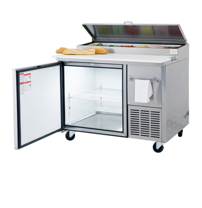 Pro-kold PPT 44-01, Refrigerated Pizza Prep Table, 1 Door, 1 Shelf, 6 Pans - Top Restaurant Supplies