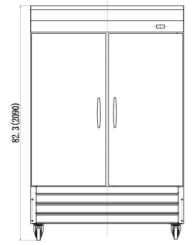IKON IB54R Double Door Bottom Mount Refrigerator, 53.9" Wide, 41.6 Cu. Ft. - Top Restaurant Supplies