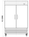 IKON IB54R Double Door Bottom Mount Refrigerator, 53.9" Wide, 41.6 Cu. Ft. - Top Restaurant Supplies