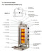 Axis AX-VB4 Vertical Broiler - 4 Burner - Top Restaurant Supplies