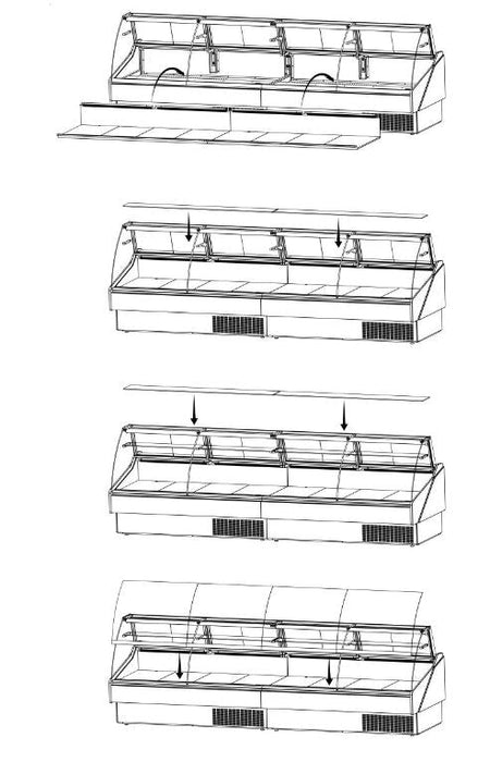 Hydra-Kool KFM-OF-40-S Fresh Meat Open Front Deli Case - Top Restaurant Supplies