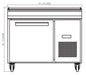 IKON IPP47 Pizza Prep Table, 47.4" Wide, 10.08 Cu. Ft. - Top Restaurant Supplies