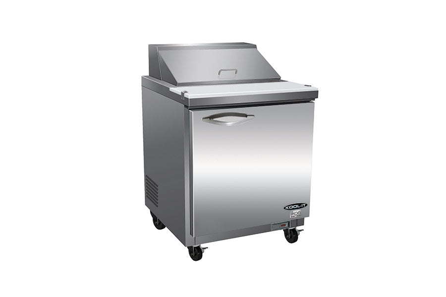 IKON ISP29M Megatop Salad and Sandwich Prep Table, 28.9" Wide, 5.2 Cu. Ft. - Top Restaurant Supplies