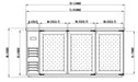 IKON IBB-73-3G-24 Back Bar Swing Door, 73.1" Wide, 17.26 Cu. Ft. - Top Restaurant Supplies
