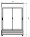 Kool-It KSM-42 Double Glass Door Cooler, 52.3" Wide, 34.1 Cu. Ft. - Top Restaurant Supplies