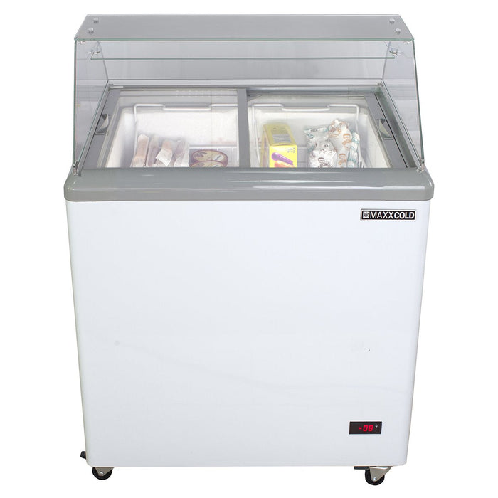 Maxx Cold 4-Tub Ice Cream Dipping Cabinet, White - MXDC-4 - Top Restaurant Supplies