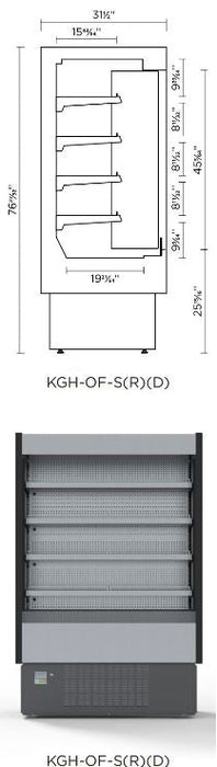 Hydra-Kool KGH-OF-100-S KGH-OF Grab-N-Go High Profile Case - Top Restaurant Supplies