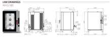 Axis AX-CL10D Full Size Combi Oven Digital Controls - Reversing Fans - 10 Shelves - Top Restaurant Supplies