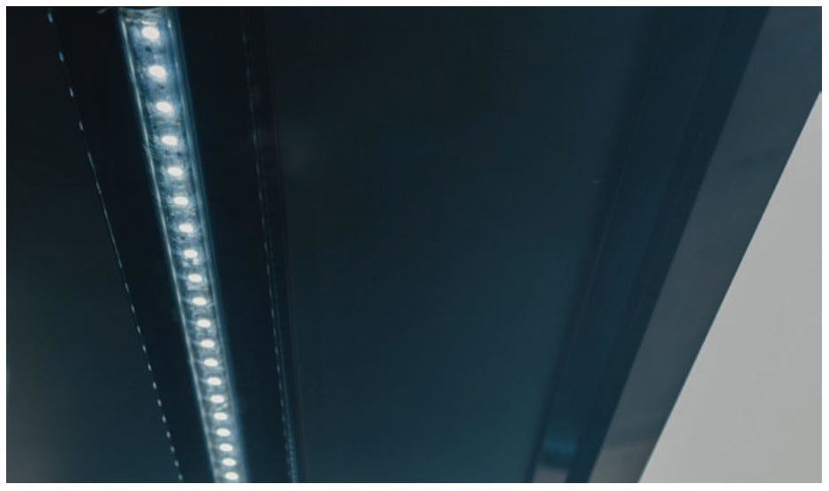 KoolIt KBF36D Flat Glass Display Case, 35.4" Wide, 10 Cu. Ft.