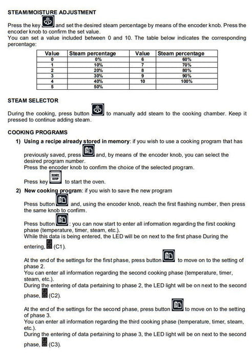 Axis AX-CL06M Full Size Combi Oven Manual Controls - Reversing Fans - 6 Shelves - Top Restaurant Supplies