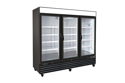 Kool-It KGF-72 DV Triple Glass Door Freezer, 81.0" Wide, 72 Cu. Ft. - Top Restaurant Supplies