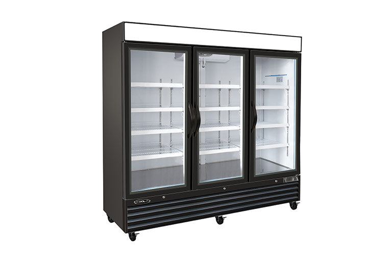 Kool-It KGF-72 DV Triple Glass Door Freezer, 81.0" Wide, 72 Cu. Ft. - Top Restaurant Supplies