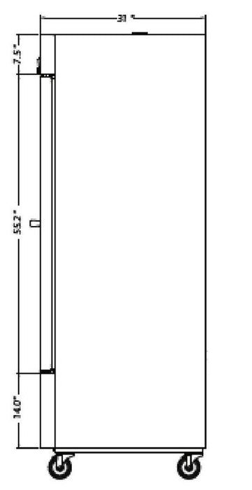 Kool-It KBSF-3 Triple Door Freezer Bottom Mount, 81" Wide, 66 Cu. Ft. - Top Restaurant Supplies
