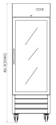 IKON IB27RG Single Glass Door Bottom Mount Refrigerator, 26.8" Wide, 19.0 Cu. Ft. - Top Restaurant Supplies