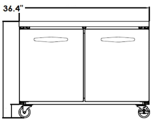 Kool-It KUCR-36-2 36??Undercounter Refrigerator, 9.5 Cu. Ft. - Top Restaurant Supplies