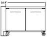 Kool-It KUCR-36-2 36??Undercounter Refrigerator, 9.5 Cu. Ft. - Top Restaurant Supplies