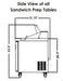 Kool-It KSTM-27-1 27??Megatop Sandwich Prep Table, 7 Cu. Ft. - Top Restaurant Supplies