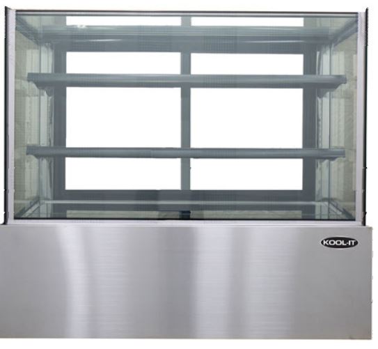 Kool-It KBF-72D Flat Glass Display Case, 70.8" Wide, 21.5 Cu. Ft. - Top Restaurant Supplies