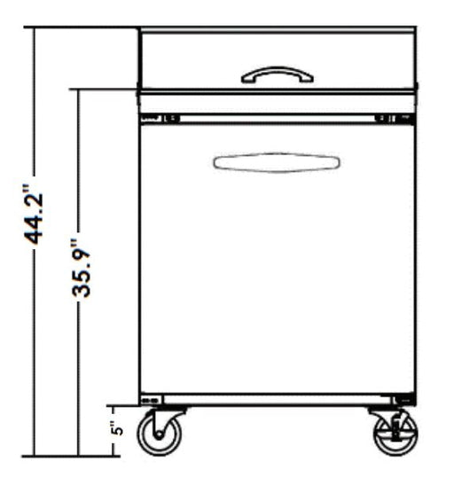 Kool-It KSTM-27-1 27??Megatop Sandwich Prep Table, 7 Cu. Ft. - Top Restaurant Supplies