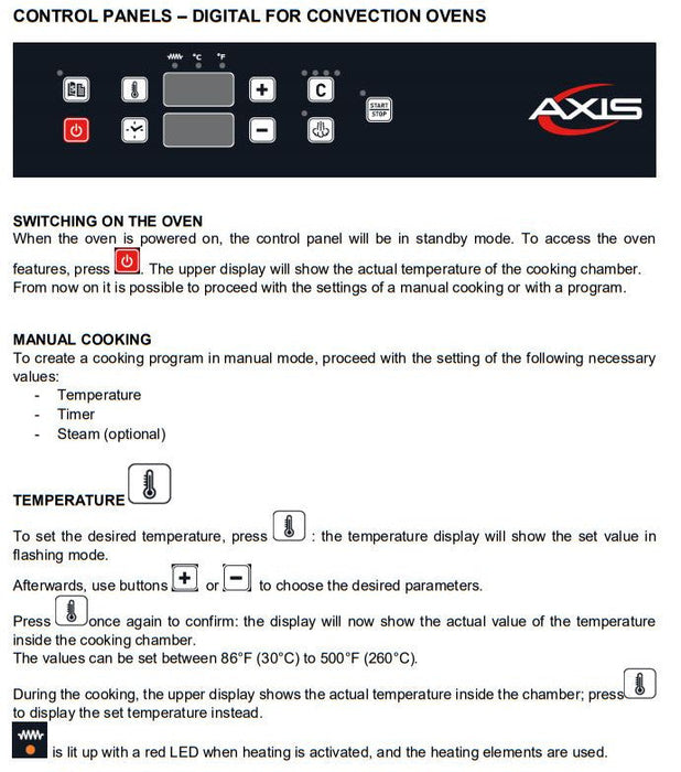 Axis AX-513 Half Size Convection Oven, Manual Controls, 3 Shelves - Top Restaurant Supplies