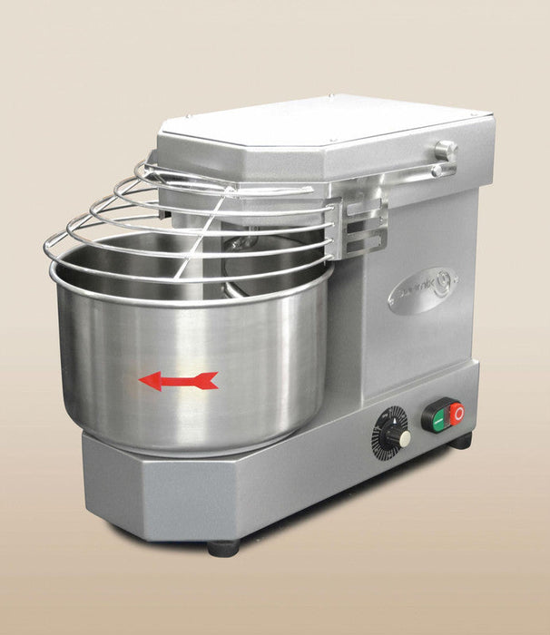Sunmix SUN10 Small Line Spiral Mixer, 12.5 Qt. Bowl 13 Lb. Flour Capacity, 6 Speed, Upgraded with Mitsubishi Inverter - Top Restaurant Supplies