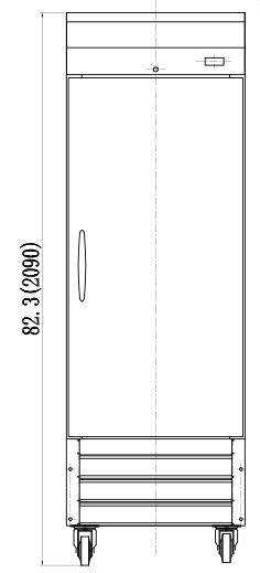 IKON IB27R Single Door Bottom Mount Refrigerator, 26.8" Wide, 18.1 Cu. Ft. - Top Restaurant Supplies