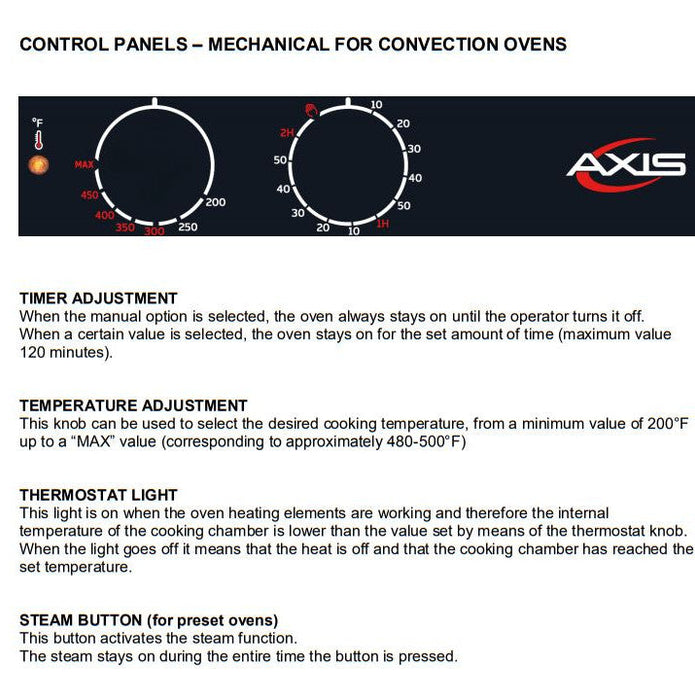 Axis AX-514RHD Half Size Convection Oven with Humidity Digital controls - Reversing Fan - 4 shelves - Top Restaurant Supplies