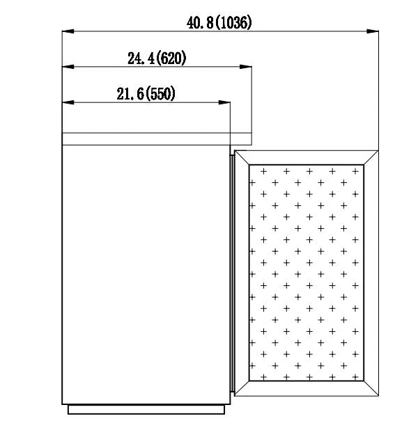 IKON IBB49-2G-24 Back Bar Swing Door, 49.1" Wide, 10.45 Cu. Ft. - Top Restaurant Supplies