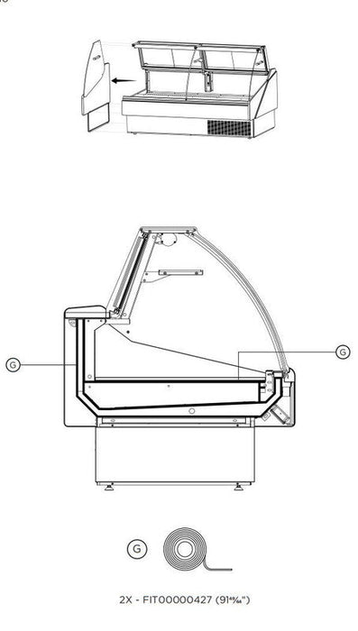 Hydra-Kool KFM-CG-100-S Fresh Meat Curved Glass Deli Case - Top Restaurant Supplies