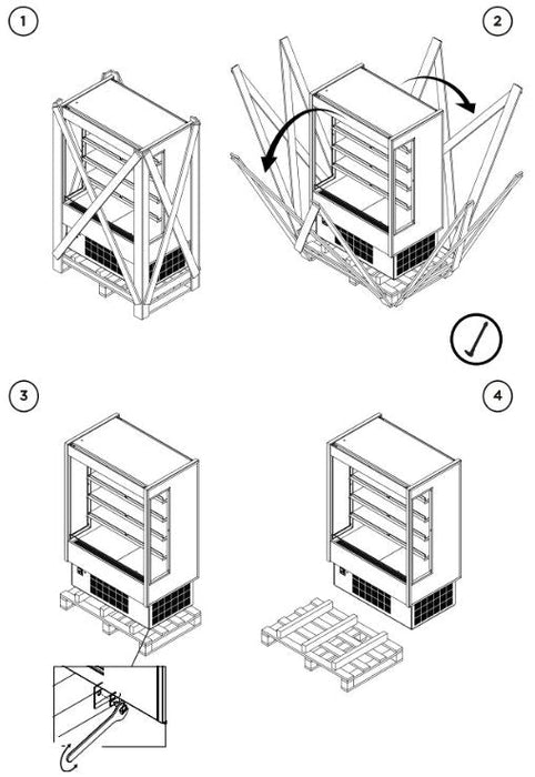 Hydra-Kool KGH-OF-40-S KGH-OF Grab-N-Go High Profile Case - Top Restaurant Supplies