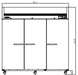 Kool-It KTSR-3 Triple Door Refrigerator Top Mount, 81.1" Wide, 67 Cu. Ft. - Top Restaurant Supplies
